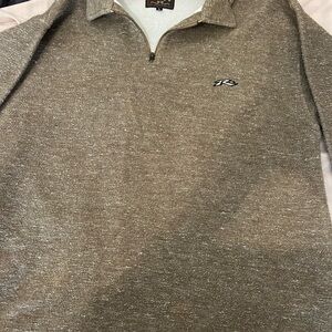 Vintage Rusty Brown Quarter-Zip Sweater